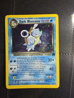 Pokemon Dark Blastoise Holo Swirl Team Rocket 2000 WOTC Cannon Swirl - Image 2
