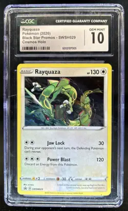 2019-2023 Pokemon SWSH Black Star Promos Rayquaza #SWSH029 CGC 10 - Image 1