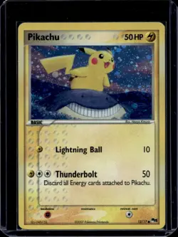 2007 Pokemon POP Series 5 Pikachu Retail Exclusive Holofoils Inverted Back #12 - Image 1