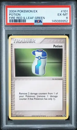 2004 POKEMON EX FIRE RED & LEAF GREEN #101 POTION PSA 6 - Image 1