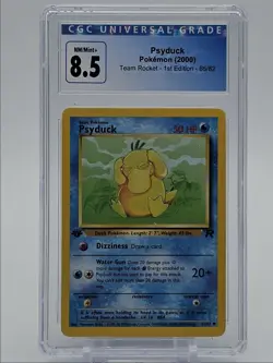 PSYDUCK 2000 POKEMON TEAM ROCKET 1ST EDITION COMMON 65/82 CGC 8.5 Q5650 - Image 1