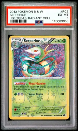 2013 POKEMON B&W LEGENDARY TREASURES RADIANT COLLECTION SERPERIOR PSA 6 - Image 1