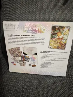 Pokemon Scarlet & Violet Prismatic Evolutions Elite Trainer Box Eevee Promo Card - Image 3
