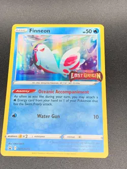 Finneon SWSH240 Prerelease Promo Holo Pokemon Lost Origin NM 2022 - Image 1