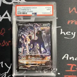 2022 Pokemon SWSH Brilliant Stars #TG22 FA/Umbreon V PSA 9 MINT - Image 1