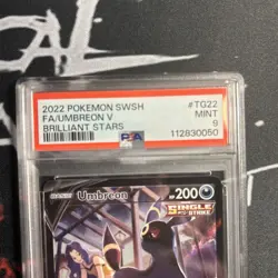 2022 Pokemon SWSH Brilliant Stars #TG22 FA/Umbreon V PSA 9 MINT - Image 3