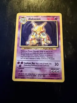 Alakazam 001/102 Base Set Holo Rare Pokemon TCG 1999 The Pokemon Company English - Image 1