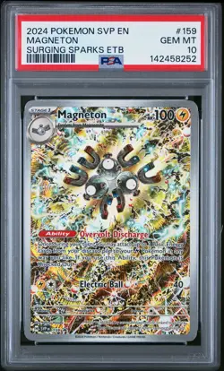 2024 POKEMON SVP EN-SV BLACK STAR PROMO #159 MAGNETON PSA 10 - Image 1