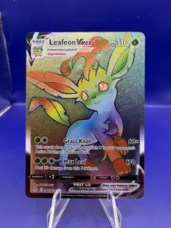 Pokemon TCG Leafeon VMAX (Secret) 204/203 SWSH07: Evolving Skies Holo NM - Image 1