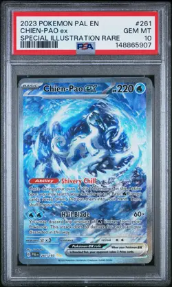 Chien-Pao EX 261 Pokemon PSA 10 GEM MINT Special Illustration Rare 2023 PAL - Image 1
