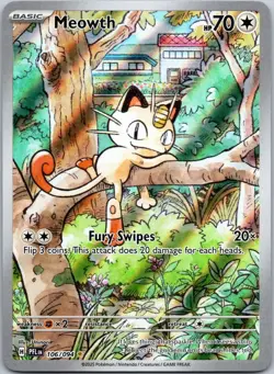 Meowth 106/094 ME02: Phantasmal Flames Illustration Rare NM - Image 1