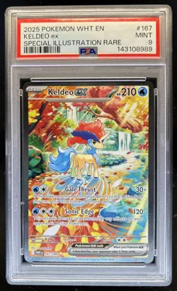 2025 Pokemon White Flare Keldeo ex Special Illustration Rare #167/086 PSA 9 - Image 1