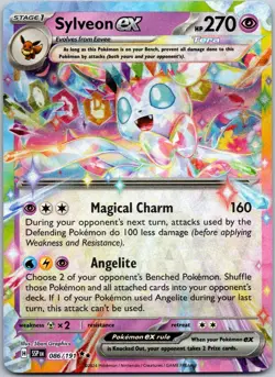 Sylveon ex 086/191 SV08: Surging Sparks Double Rare NM - Image 1
