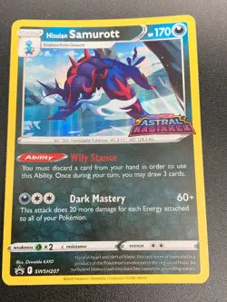 Hisuian Samurott SWSH207 Prerelease Promo Pokemon 2022 NM SWSH Astral Radiance - Image 1