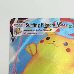 Pokemon TCG Surfing Pikachu VMAX Holo Card 009/025 Celebrations Series 2021 - Image 3
