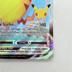 Pokemon TCG Surfing Pikachu VMAX Holo Card 009/025 Celebrations Series 2021 - Image 5