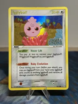 Igglybuff 21/100 Rare Ex Crystal Guardians Reverse Holo Stamped Pokemon Card PL - Image 1