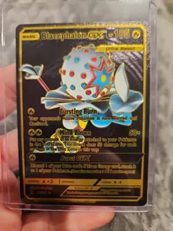 Pokemon Black Foil Fan Art Blacephalon GX Textured Collector Card - Image 1