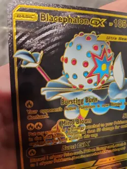 Pokemon Black Foil Fan Art Blacephalon GX Textured Collector Card - Image 3