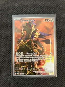 Pokemon TCG Zamazenta Full Art Illustration Rare Card 201/182 Destined Rivals - Image 1