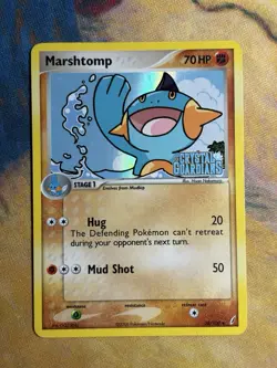 Marshtomp 38/100 Ex Crystal Guardians Reverse Holo Rare Stamped Pokemon Card MP - Image 2