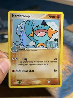 Marshtomp 38/100 Ex Crystal Guardians Reverse Holo Rare Stamped Pokemon Card MP - Image 3