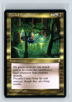 FLOODED WOODLANDS - MTG Magic the Gathering Card - Ice Age - Rare - Image 1