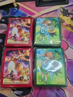 Pokemon 2022 UPC Charizard VMAX Card Sleeves 65ct And Professor Juniper Sleeves - Image 1