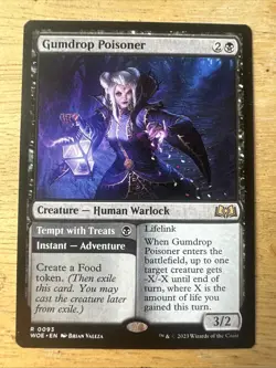 1x Gumdrop Poisoner // Tempt with Treats MTG Wilds of Eldraine NM Magic Regular - Image 1