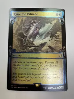 MTG LTC 0425 Raise the Palisade NM EN Foil Showcase Scrolls - Image 1