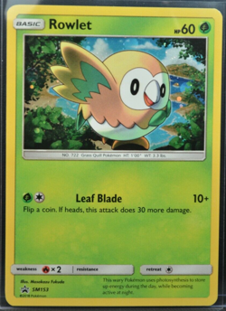 Rowlet SM153 Sun & Moon Promos 2018 Rare Holo Foil Pokemon TCG Card - NM - Image 1