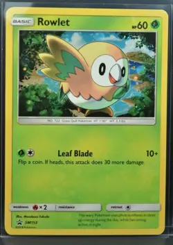 Rowlet SM153 Sun & Moon Promos 2018 Rare Holo Foil Pokemon TCG Card - NM - Image 2