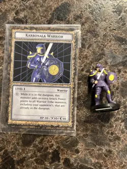 Yugioh! Dungeon Dice Monsters DDM B4-14 Karbonala Warrior Figure And Card - Image 1