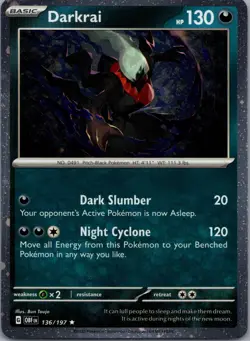 Darkrai (Cosmos Holo) 136/197 Holo Miscellaneous Cards & Products Pokemon NM - Image 1