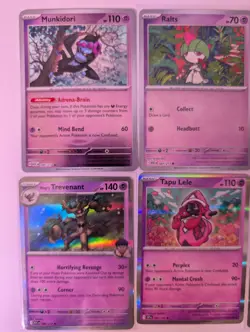 Pokemon TCG Holo 8-Card Lot Trevenant Munkidori Tapu Lele Ralts Jynx - Image 2