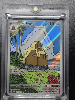 Dugtrio RARE HOLO FOIL REFRACTOR FULL ART POKEMON TRADING CARD TCG MINT - Image 1