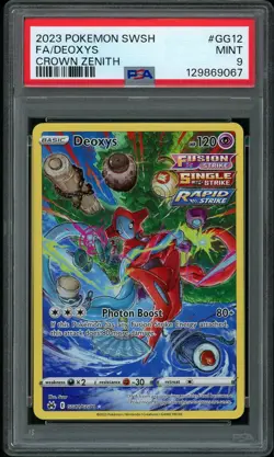 PSA 9 MINT Deoxys GG12 Crown Zenith Pokemon Card - Image 1