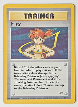 💧 Misty 018/132 Holo – Gym Heroes Pokemon Card NM - Image 1