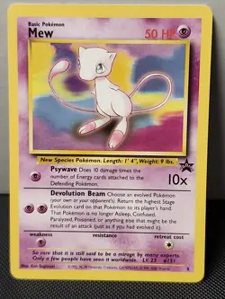 1999 WOTC Vintage Pokemon Card Mew Black Star Promo - Non-Glossy NM - Image 1