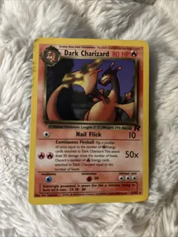 Pokemon TCG Dark Charizard 21/82 Base Set Non-Holo Rare Card LP * 1st Edition - Image 1