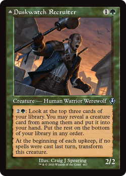 Duskwatch Recruiter Krallenhorde Howler Retro Frame FOIL Innistrad Remastered NM - Image 1