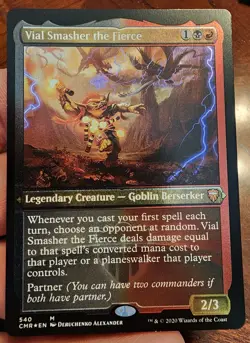 MTG - Vial Smasher the Fierce (Foil Etched) Mythic Rare Commander Legends 540 NM - Image 1