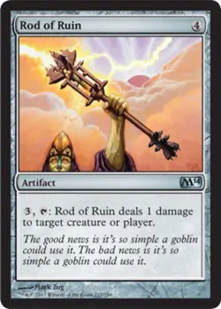 Rod of Ruin - Medium Play MTG Magic 2014 Core Set - Image 1