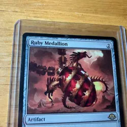 MAGIC THE GATHERING RUBY MEDALLION ARTIFACT-MODERN HORIZONS 3 Regular#0295 MINT - Image 4