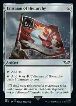 MTG Talisman of Hierarchy - Surge Foil, Commander: Universes Beyond: Warhammer 4 - Image 1