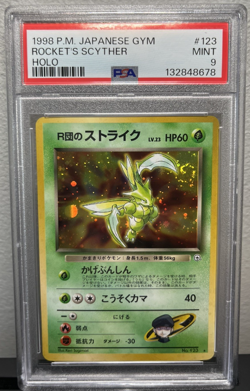 MINT BLADE SWIRL PSA 9 Rocket's Scyther Holo Japanese Gym 1998 Pokemon #123 - Image 2