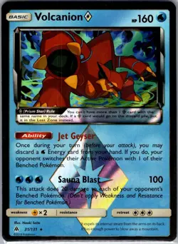 Volcanion Prism Star 31/131 Holo SM - Forbidden Light - Pokemon Card - NM - Image 1