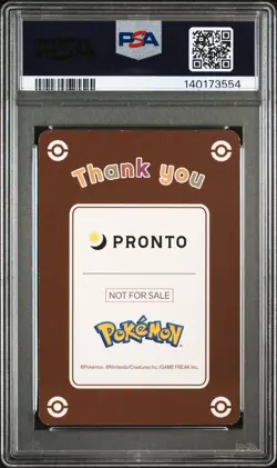 2023 POKEMON X PRONTO THANK YOU CARD VERSION 2 CHARIZARD/PIKACHU PSA 8 - Image 2