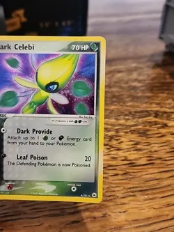 Dark Celebi 4/101 Pokemon TCG Holo Rare Card Hidden Legends w/ 💫 SWIRL - NM - Image 3