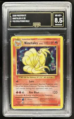 2016 Pokemon XY Evolutions Ninetales Holo #15/108 GMA 8.5 - Image 1